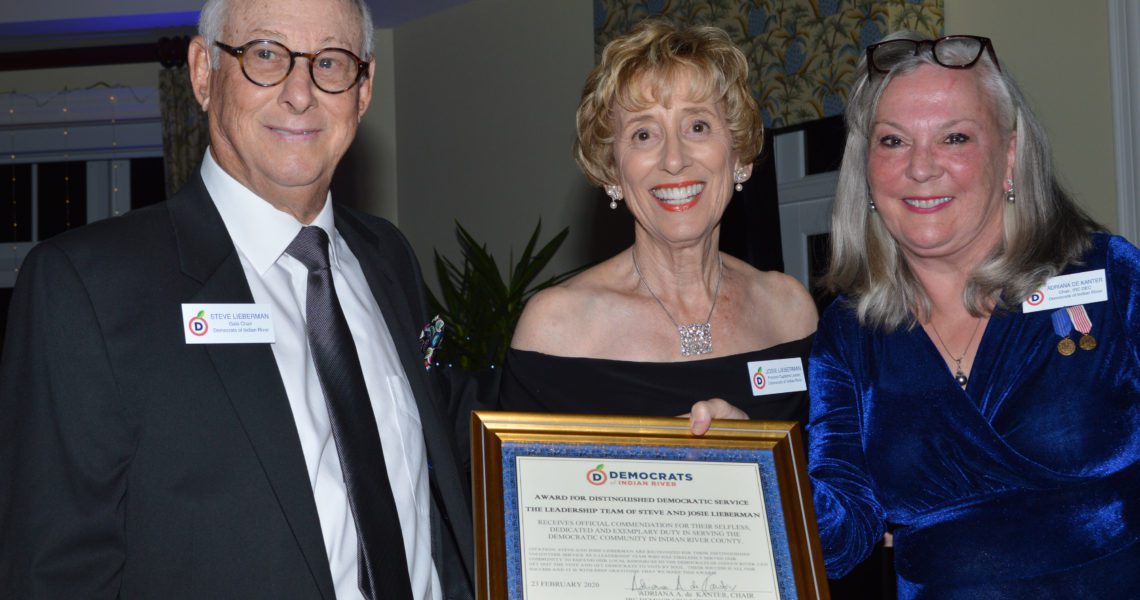 Josie and Steve Lieberman Receive First Award for Distinguished Democratic Service
